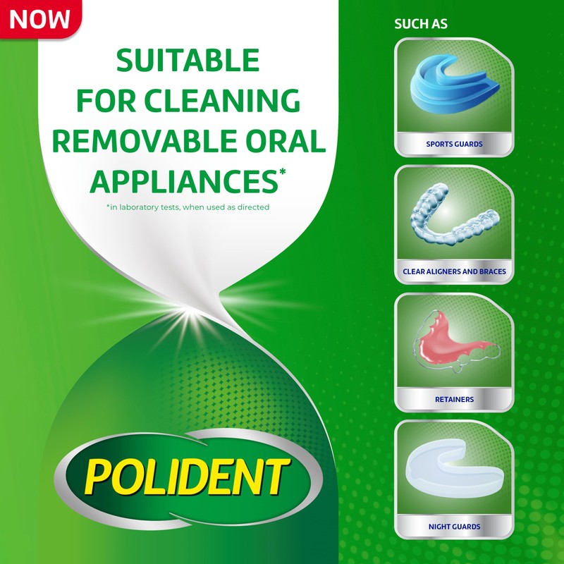Polident 3 Minute Denture Cleanser Tablets - Cleans Removable Oral