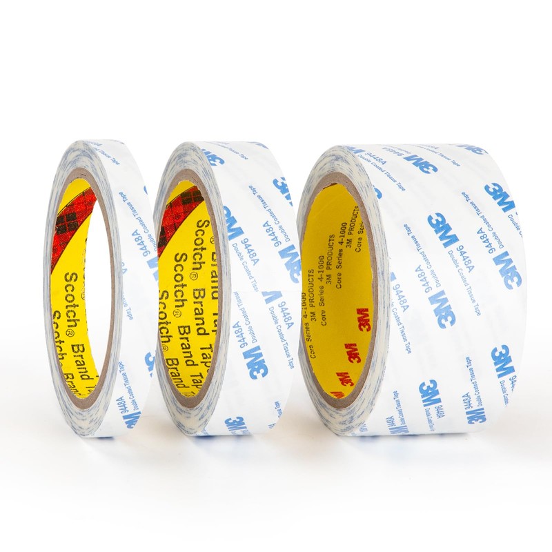 3M Double Sided Tape 2"×32.8Ft 1 Pack 9448A Double Coated