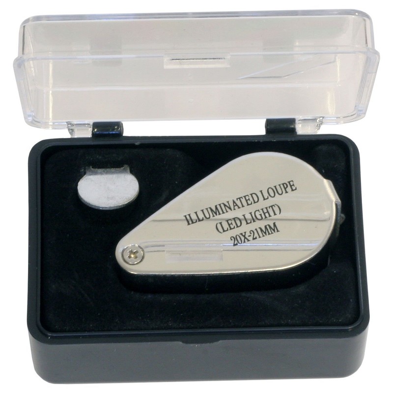 HTS 201Q3 20x 21mm Illuminated Jeweler's Loupe