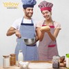 Yellow Weaves™ Cotton Kitchen Apron with Cap Combo Set of