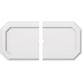 Ekena Millwork CMP28X14ED2-01000 Emerald Architectural Grade PVC Contemporary, Two Piece Urethane Ceiling Medallions 28"W x 14"H x 1"ID x 9 3/4"C x 1"P