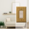 AMERELLE 4025R Traditional Single Rocker Wood Wallplate in Light Oak,