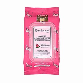 The Crème Shop Makeup Removing Wipes Made with Watermelon for Hydrated Skin (60 Pre-Wet Juicy Wipes)