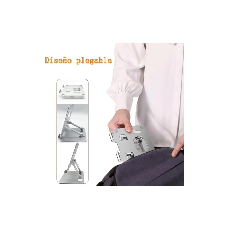 Soporte Tablet Multiángulo,con Doble Varilla 4.7 a 12‘’,Soporte Giratorio 360°,Base