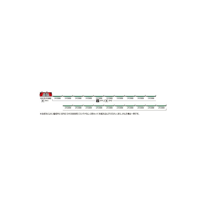 TOMIX 8741 N Gauge Koki 250,000 Shape, No Container, Set