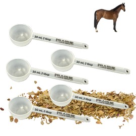 Prairie Horse Supply Supplement Scoop, 30ml/2 Tablespoon, 4.5 Inch Long Handle - 5 Pack