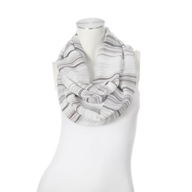 Majea Loop Scarf Women's Tube Scarf Neckerchief Narrow Loop Scarf (880051), Grey 8