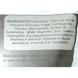 Grenetina Liofilizada Plus Calcio De Coral Msm Arándano 500 Arándano