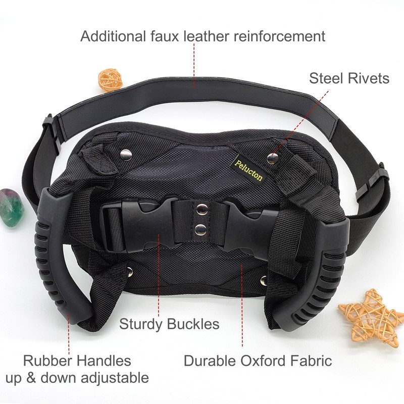 Pelucton Motorcycle Pillion Grab Handles, Universal Motorcycle Passenger Safety Belt,