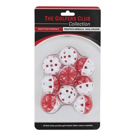 Airstream Practice Golf Balls 9 Pack - White/Red