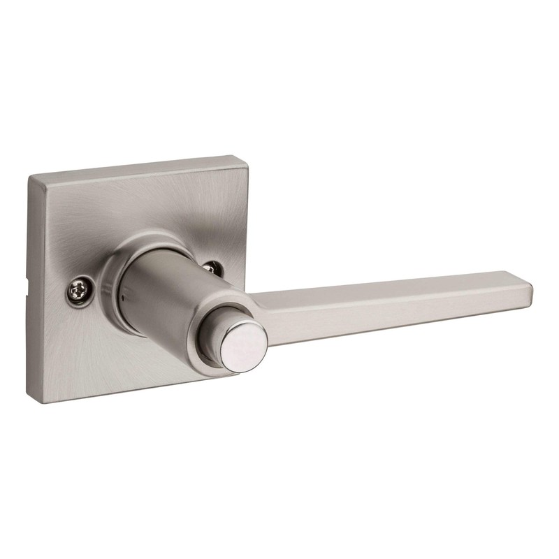 Kwikset Safe Lock Daylon Lever Square Rose Privacy Lock Satin
