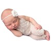 Newborn Baby Photo Props Headdress Rompers Set for Girls Photography