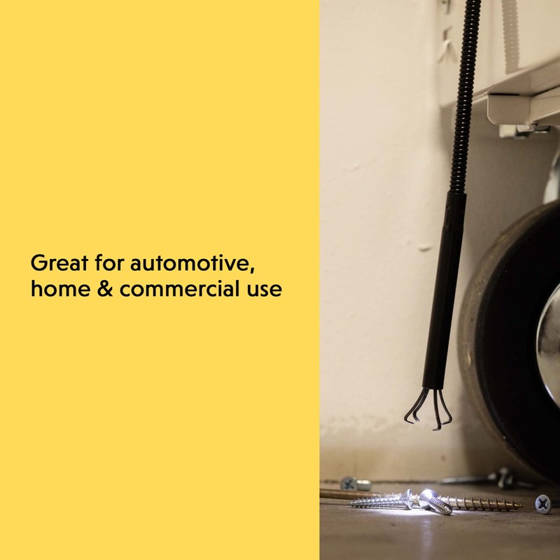 General Tools 70396 Lighted Steel Claw Mechanical Pick-Up Tool, 24-Inch