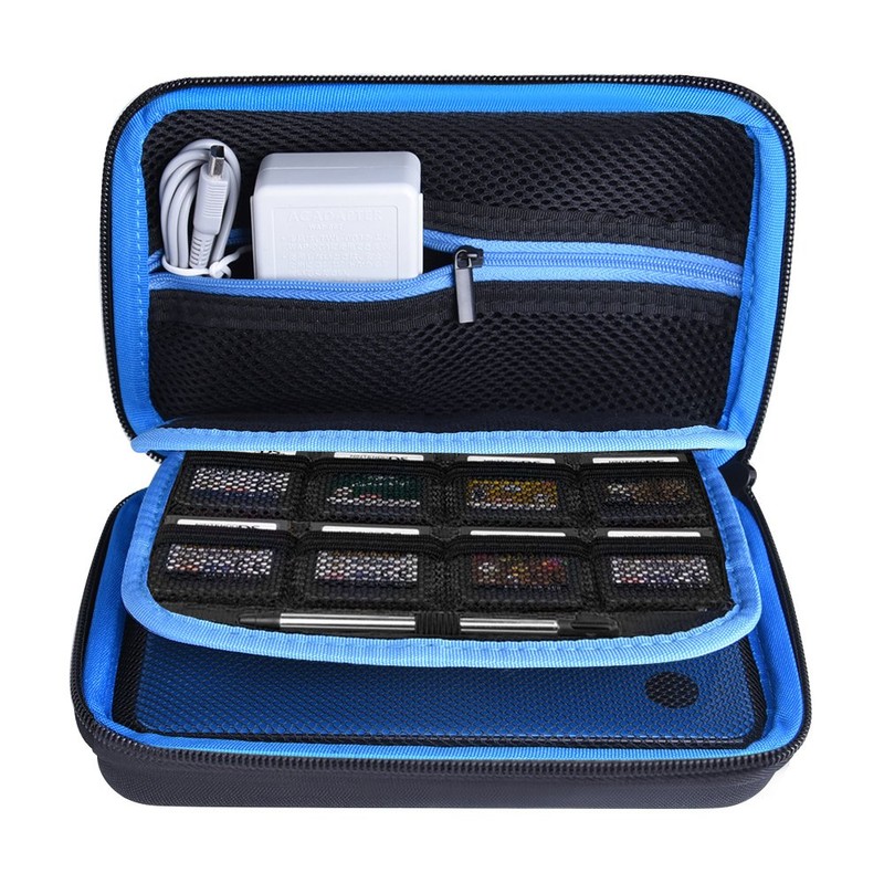 AUSTOR Hard Carrying Case for New 3DS XL Black/Blue, Blue