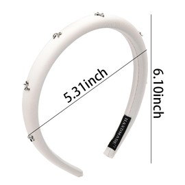 Kilener Bow Headband Padded Headbands for Women Girls Bowknot Headband Thin Padded Headbands Hairbands for Women's Hair Non Slip Head Bands with Bow Hair Accessories