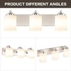 SOLFART Modern Brushed Nickel 3 Light Vanity Sconces for Bathroom,