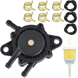 Fuel Pump for Kohler 17HP-25HP Briggs and Stratton, Gas Vacuum Fuel Pump with Filter and Oil Hose for Yamaha Golf Cart John Deere Honda Kawasaki Lawn Mower Tractor Small Engine 808656 491922 691034