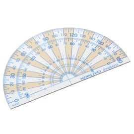 コクヨ 分度器 まなびすと 再生PET樹脂製 90x50mm 半円 GY-GBA310