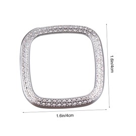 Operitacx Smart Watch Protective Case for Sense Full Coverage Plated Design with Rhinestones Scratch Resistant Durable Easy Install Accessory Replacement