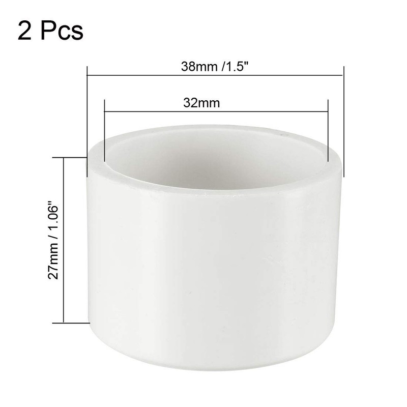 sourcing map 32mm PVC Pipe Cap Fitting, Slip Socket External