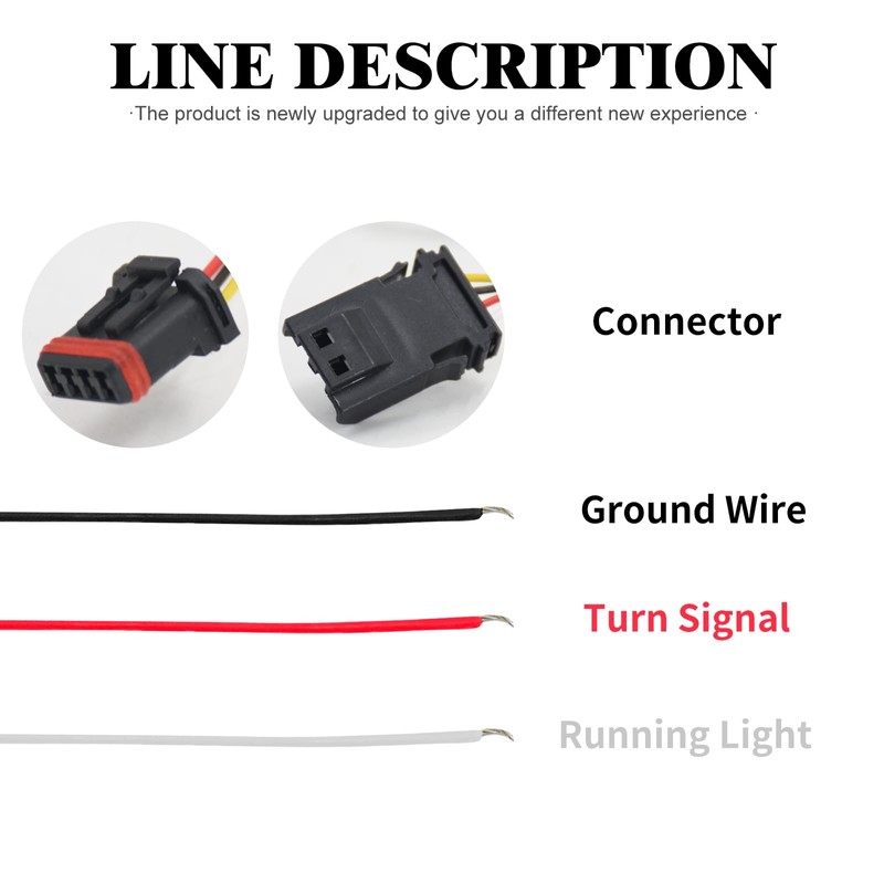 Headlight Vent Accent LED Indicator Side Lights with Turn Signals