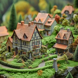 CP415GG Artificial Model Grass Mat Trains Grass Green 40 x 99cm or 16"x 38"for Decoration Kids Craft Scenery Model DIY (5mm(0.19inch))