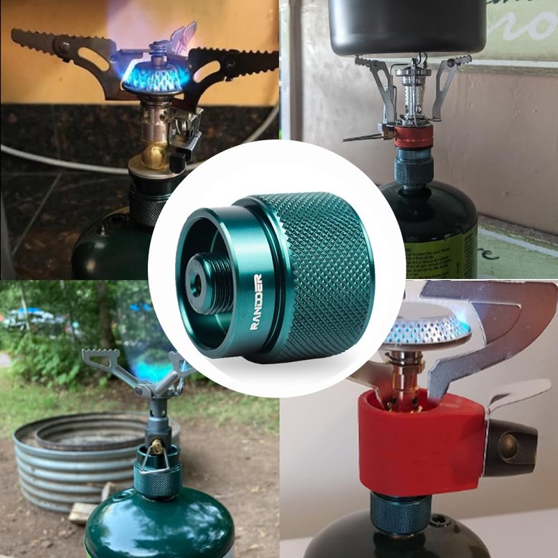 RANDDER Propane to Butane Adapter Camping Stove Adapter Gas Converter