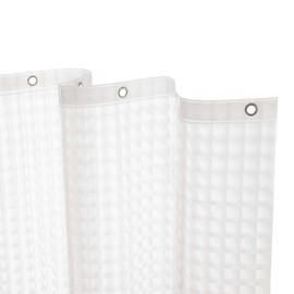 Kenney Medium Weight Mildew-Resistant Embossed PEVA Shower Curtain Liner, 70" W x 72" H, Clear