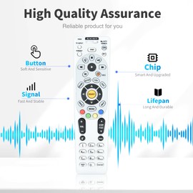 HZIME New Replacement Remote Control Compatible for DIRECTV RC65 RC65X RC65RX RC66 RC66X 4-Device LCD LED HDTV AV Receiver, for H20 HR20 H21 HR21 HR22 H23 HR23 H24 HR24 H25 R15 R16 R22 D11 D12