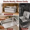 QURAS Grill Prep & Serve Tray Set with Lids, 5-Piece