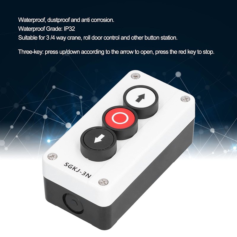 Pressure Switch Station, On Off Stop Button Control Box, Waterproof