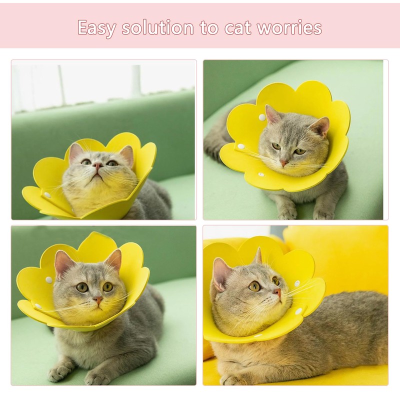 Amexo 3 Pieces Cat Protective Collar Soft Collar Cat Collar