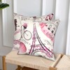 Duduho Paris Eiffel Tower Throw Pillow Cover Set of 2