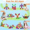 Anyeve 46PCS Glitter Mini Magnetic Tiles Travel Set with Storage