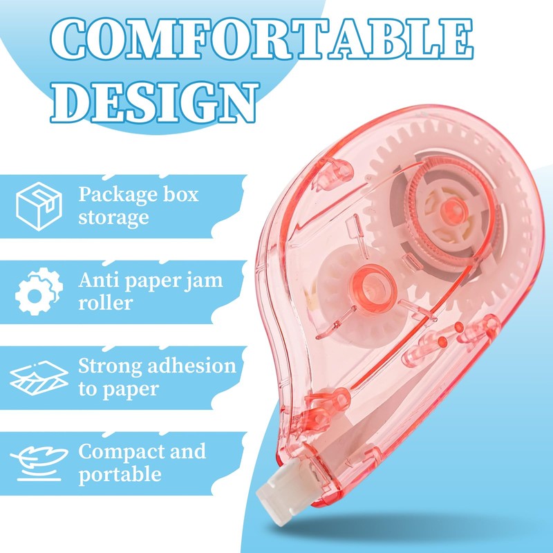 TELEXSUN Original Correction Tape, Easy-To-Use Anti Tear Tape, Lightweight and