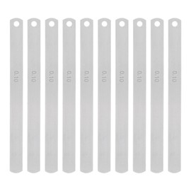 HARFINGTON 10pcs Mn Steel Feeler Gauge 0.1mm Thickness 150mm Length Metric Filler Thickness Gage Gap Measuring Tool Single Blade