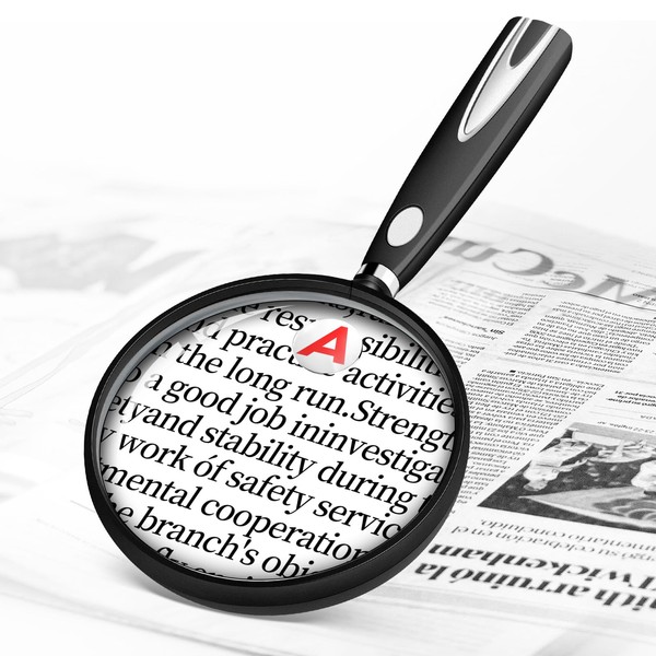 10X 30X Magnifying Glass for Reading, Handheld Magnifier for Reading,