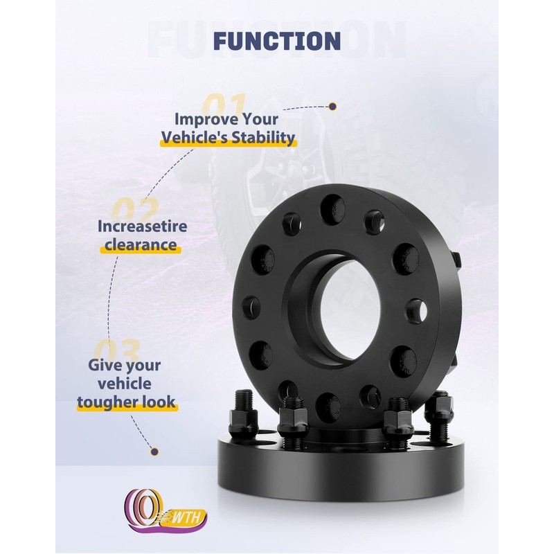 WHEELTECH 4x4 to 4x156 Wheel Adapters 1 inch Thick Hub