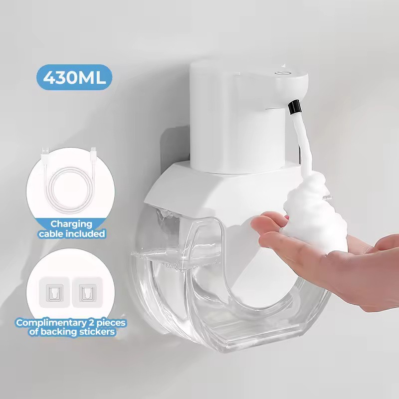 Automatic Foam Soap Dispenser, 500ml Touchless Rechargeable Pump