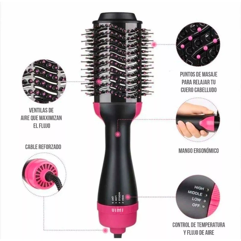 Vimi Cepillo Electrico Secador Para Cabello De Aire Caliente