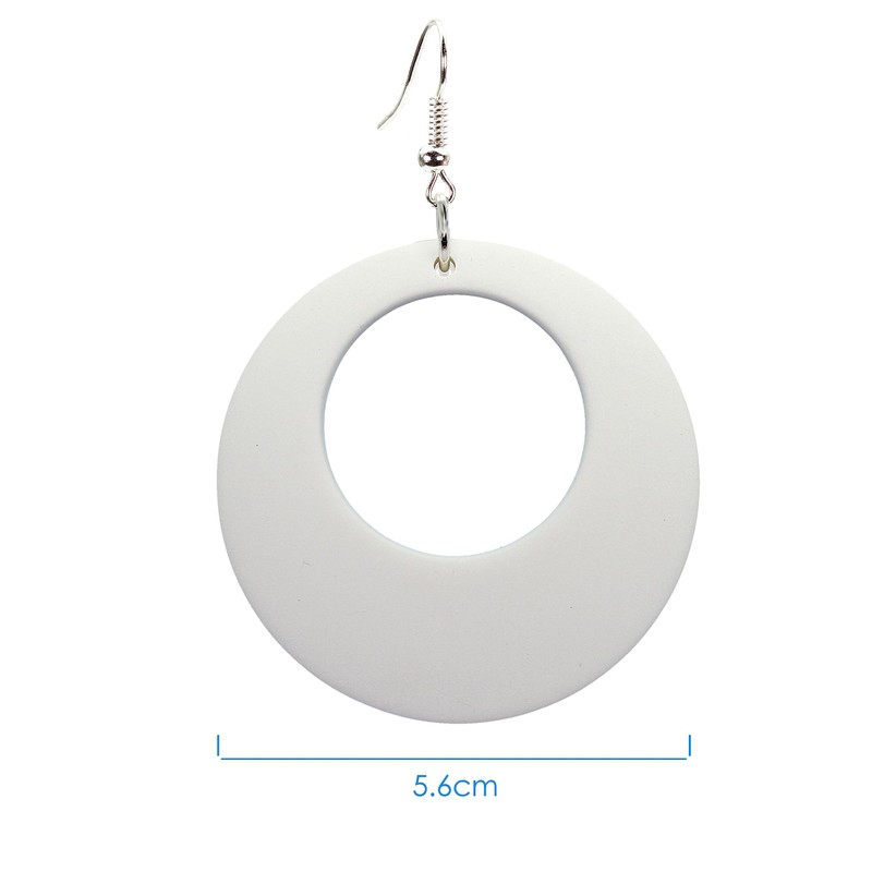 Bluebubble DISCO FEVER 56mm Large Round Monochrome Hoop Earrings -