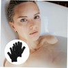VALICLUD Guantes de Baño Exfoliantes Negros de Doble Cara -