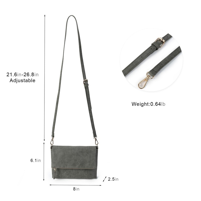 Gladdon Crossbody bags for Women Crossbody Purse Shoulder Bag, Grey