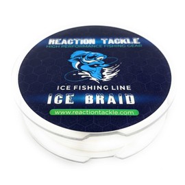Reaction Tackle Ice Braid – Ice Fishing Braided Line, Tip-Up Line - Ice White - 8LB / 150yds