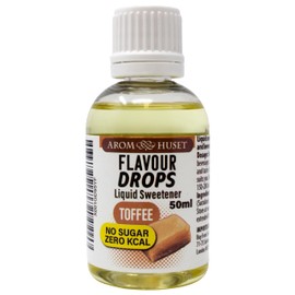 Flavour Drops Toffee Sugar-Free 50 ml | Flavour Drops without Calories | Liquid Aroma | Taste Improvement | Aroma Drops | for Cooking, Baking & Mixing | Lactose Free, Gluten Free and Vegan