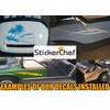 Shark Teeth Eyes Decal Set, 18x10 inches, Golf Cart Graphics,
