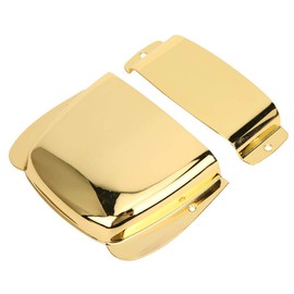 Bass Guitar Bridge Cover with Screws Zinc Alloy Protector Bridge Plate Cover for Electric Bass Guitar (Gold)