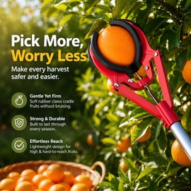 Fruit Picker Tool for Tree Harvesting – 3-Claw Handheld Collector for Gardens, Orchards & Backyard Fruit Picking