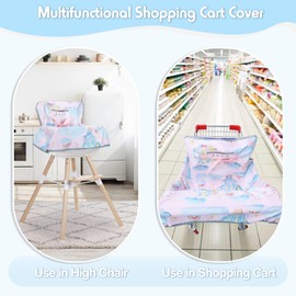 YooxArmor Shopping Cart Cover for Baby, Cotton Cart Cover for Babies, Thin High Chair Cover Grocery Cart Cover for Baby Boy and Baby Girl, Portable Toddler Infant Highchair Cover for Restaurants