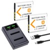 NP-BN1 Battery 2-Pack with Charger Compatible for Sony Cyber-Shot DSC-QX10